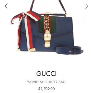 Gucci Sylvie Navy purse